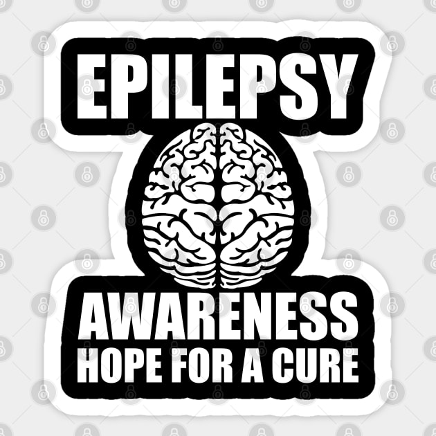 Epilepsy Awareness Hope for a cure w Sticker by KC Happy Shop